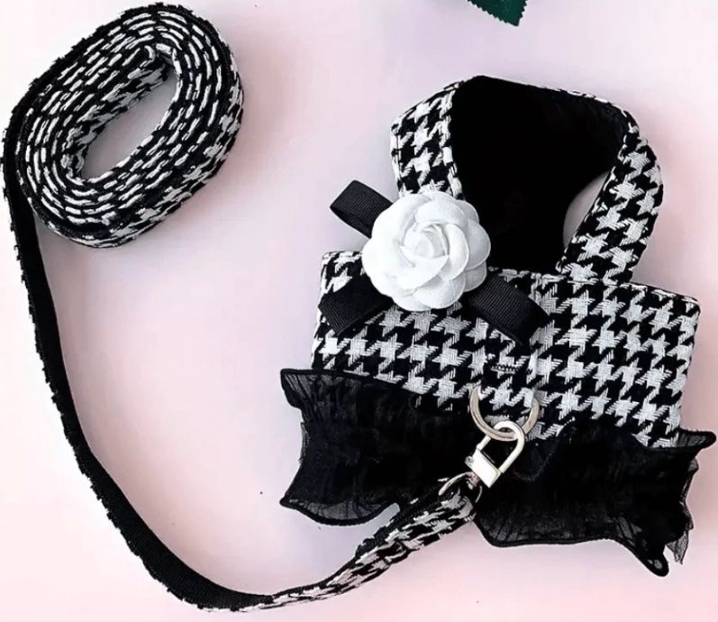 Plaid Pet Chest Harness, Size: S