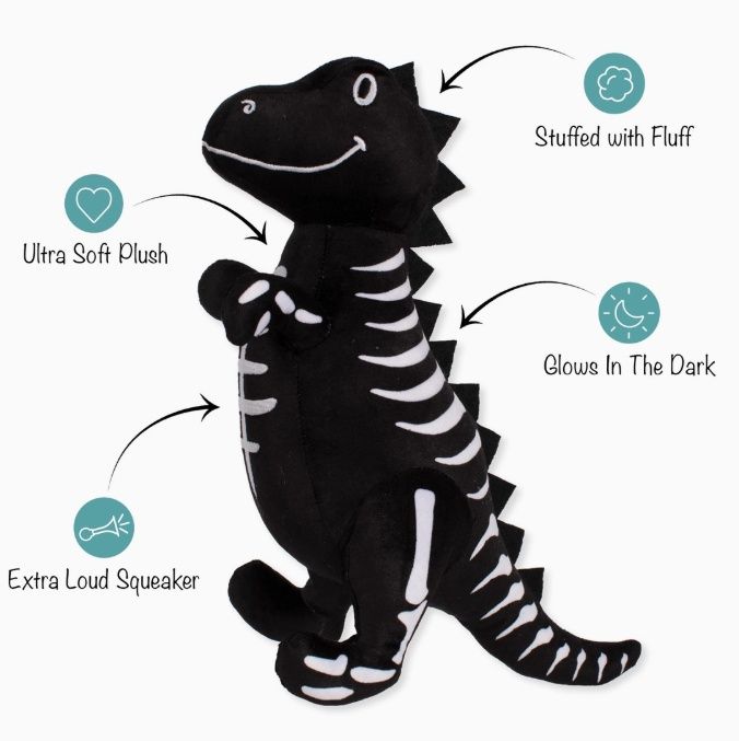 Trick Rawr Treat Plush Dog Toy
