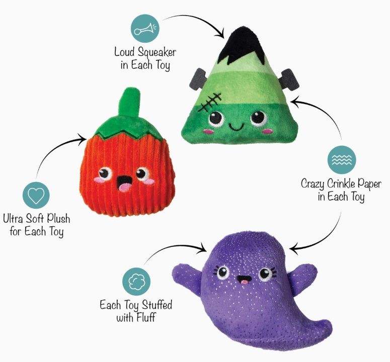 Spooky Squad 3PCS Sm Dog Toy
