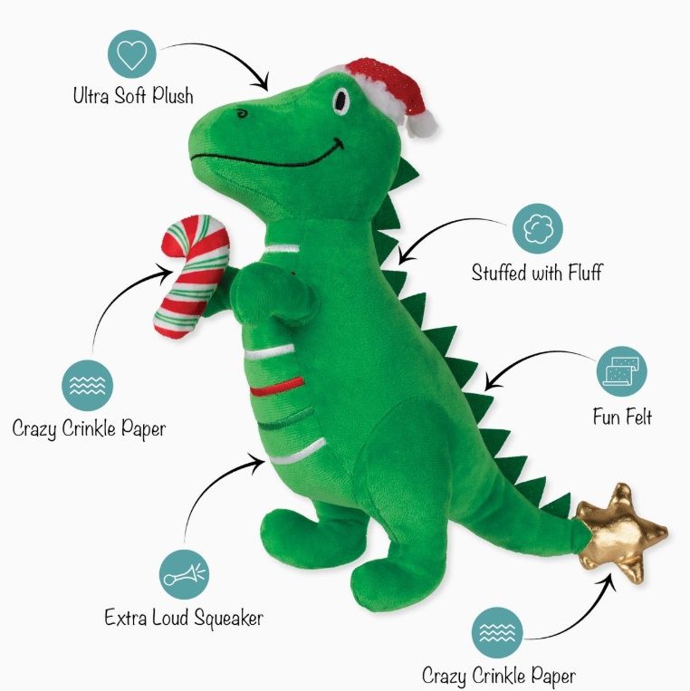 Rex-Mas Is Here! Plush Dog Toy