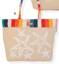 Beach Starfish Rainbow Tote - SNS6530 B