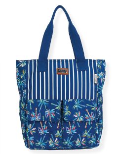 Beach Striped Funky Palm Tote - SD4710