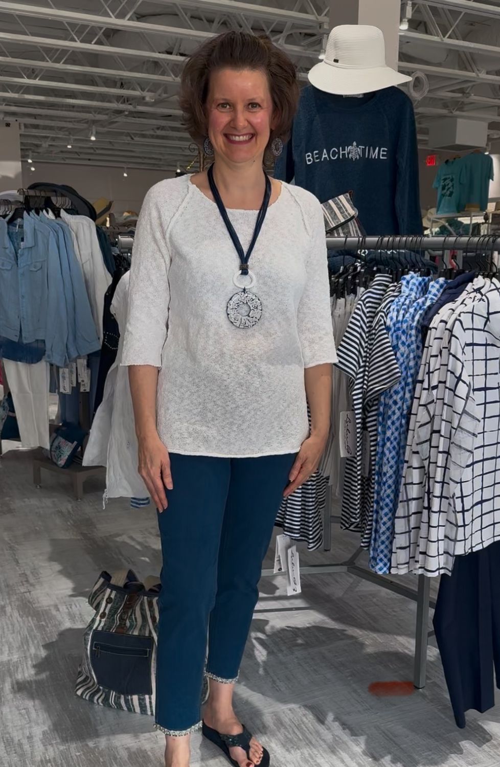 Lulu Denim Bow and Pearl Pant