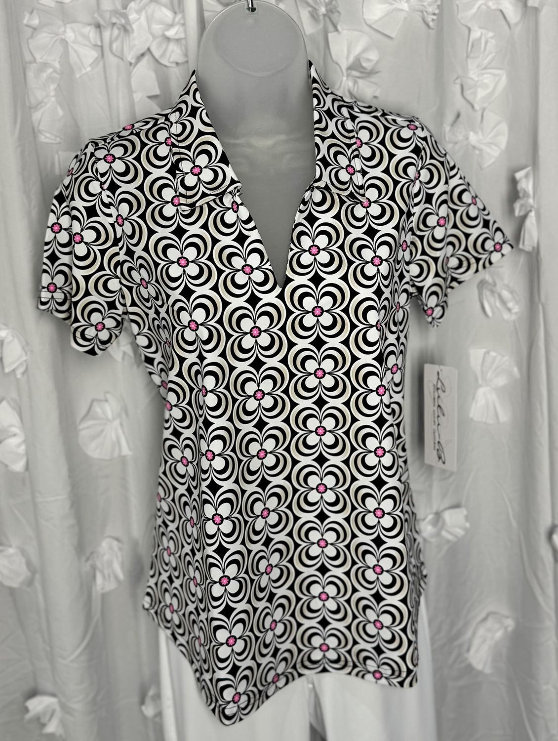 Lulu  Collar Top Print S/S SPX5296P