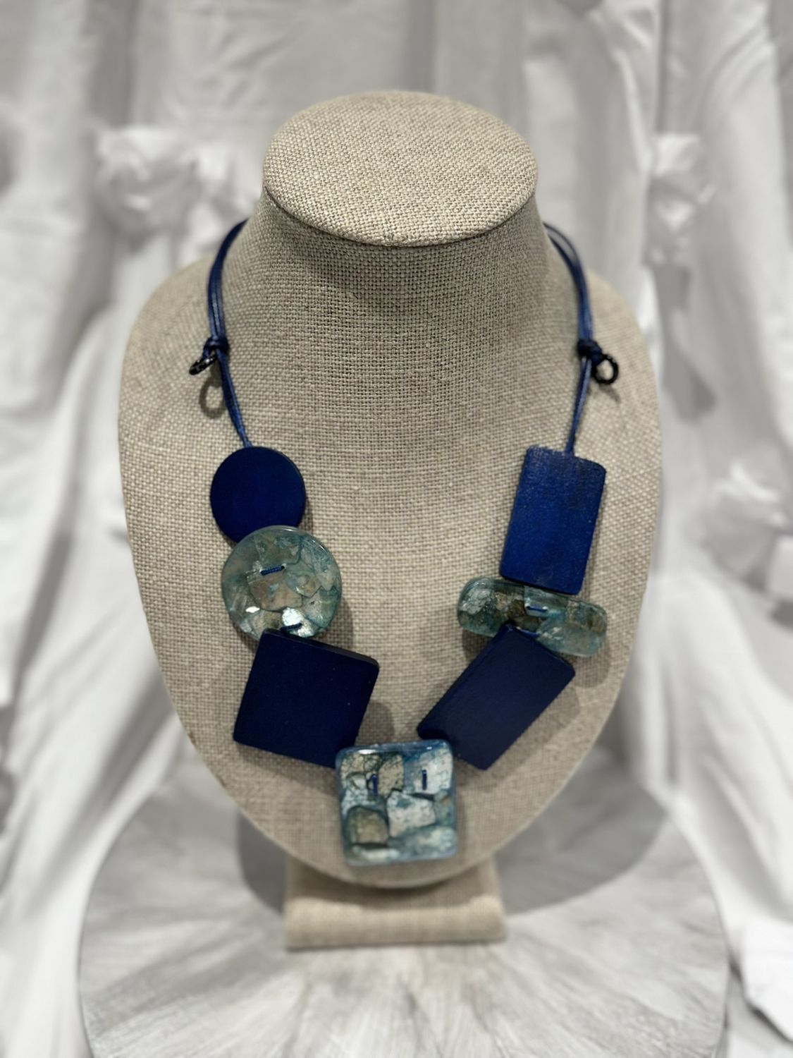 Necklace Blue Shapes 19893