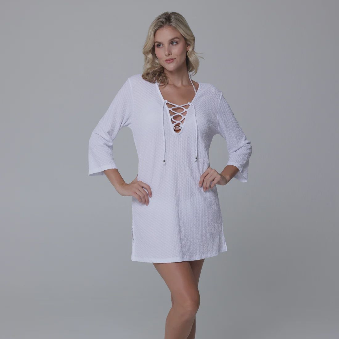 J.Valdi Maldives Lace Neck Tunic J17135