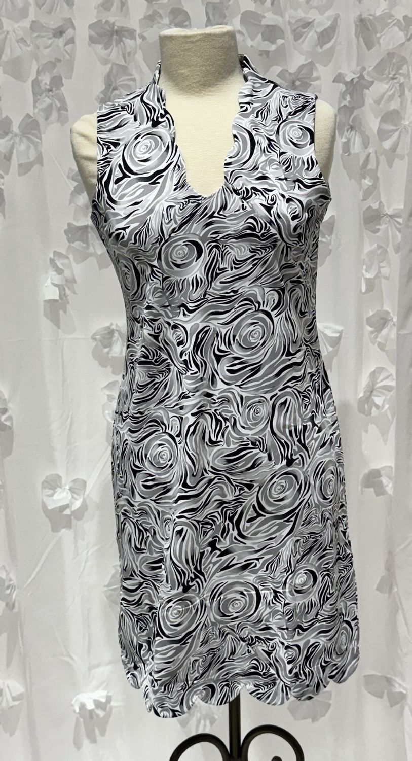 Lulu Scallop V-Neck Dress SPX4578P - RSWN