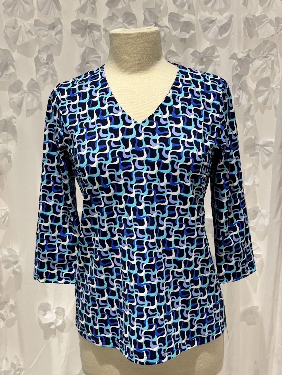 Lulu V-Neck Top SPX0471P - MZBL