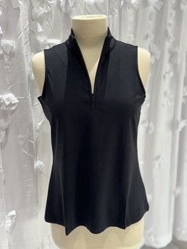 Lulu Zip Sleeveless Top SPX5211S - Black