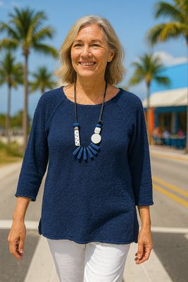 Lulu Sweater Raglan KST0067 - Navy