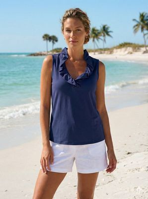 Lulu Ruffle Slvs SPX0753 - Navy