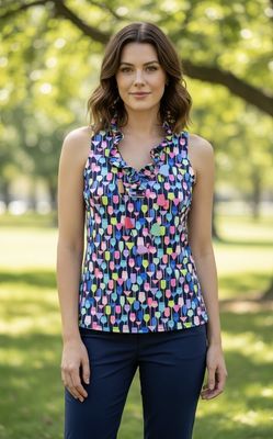 Lulu Ruffle Slvs Top SPX0753P - WINN