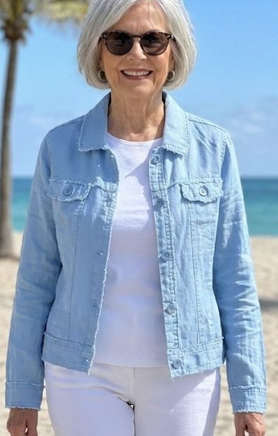 Lulu Linen Travel Jacket LIN7403 - CBLU