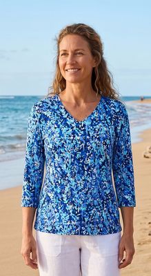 Lulu V-Neck Top SPX0471P - VINB