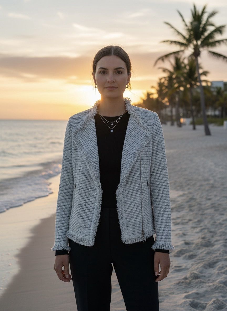 Lulu Fringe Jacket FJT7453 - CRM