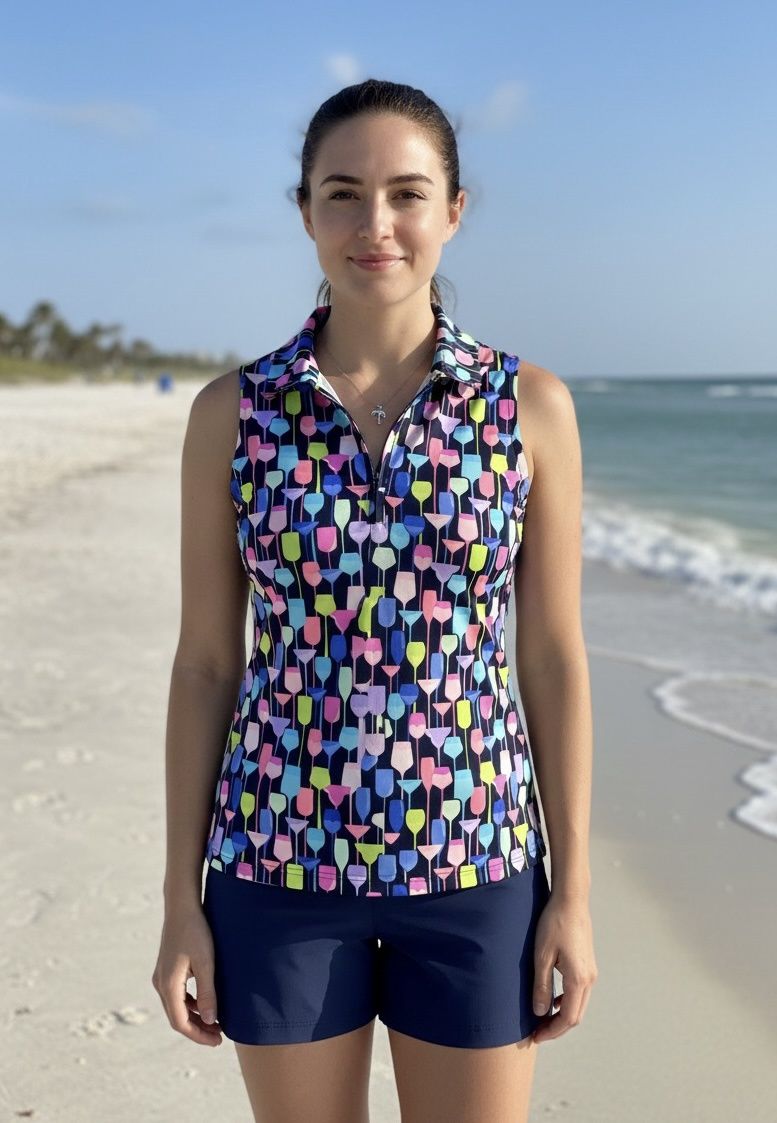 Lulu Zip Sleeveless Top SPX5211P - WINN