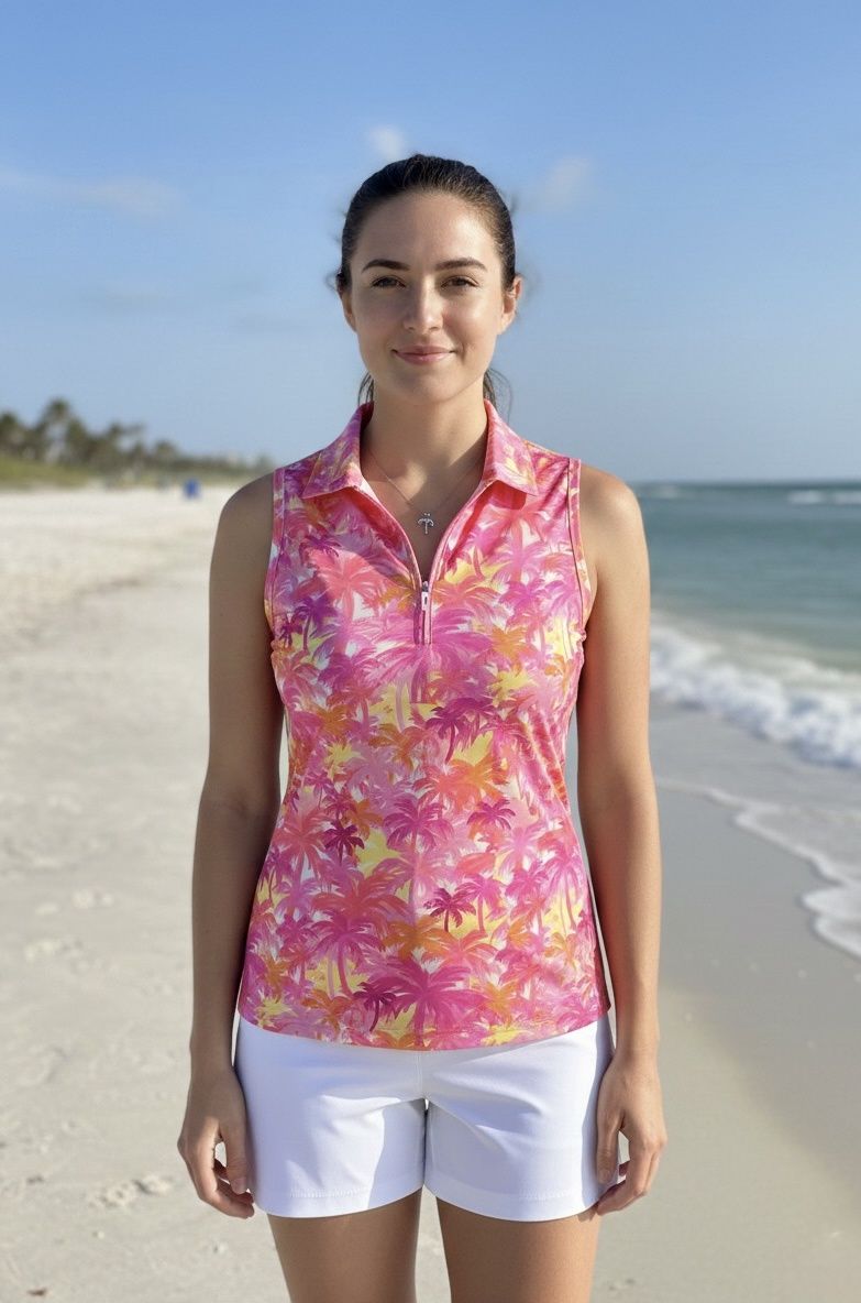 Lulu Zip Sleeveless Top SPX5211P - PTPK