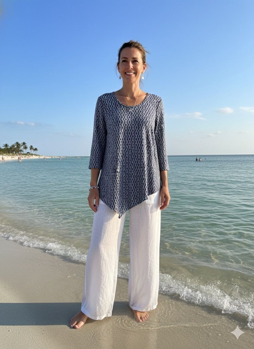 Lulu 3/4 Sleeve Top SPX0639P - RPNW