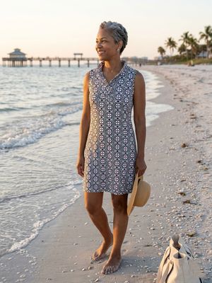 Lulu V-Neck Ruffle Dress SPX4444P - DGBW