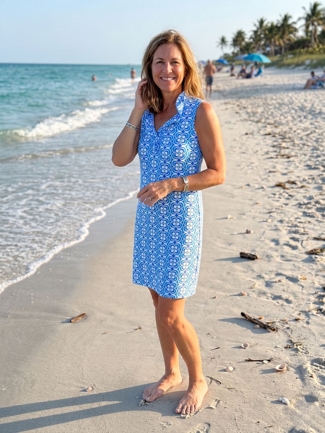 Lulu V-Neck Ruffle Dress SPX4444P - DGPT