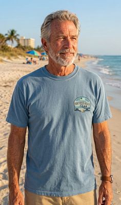 T-shirt Old School Cool - Ice Blue