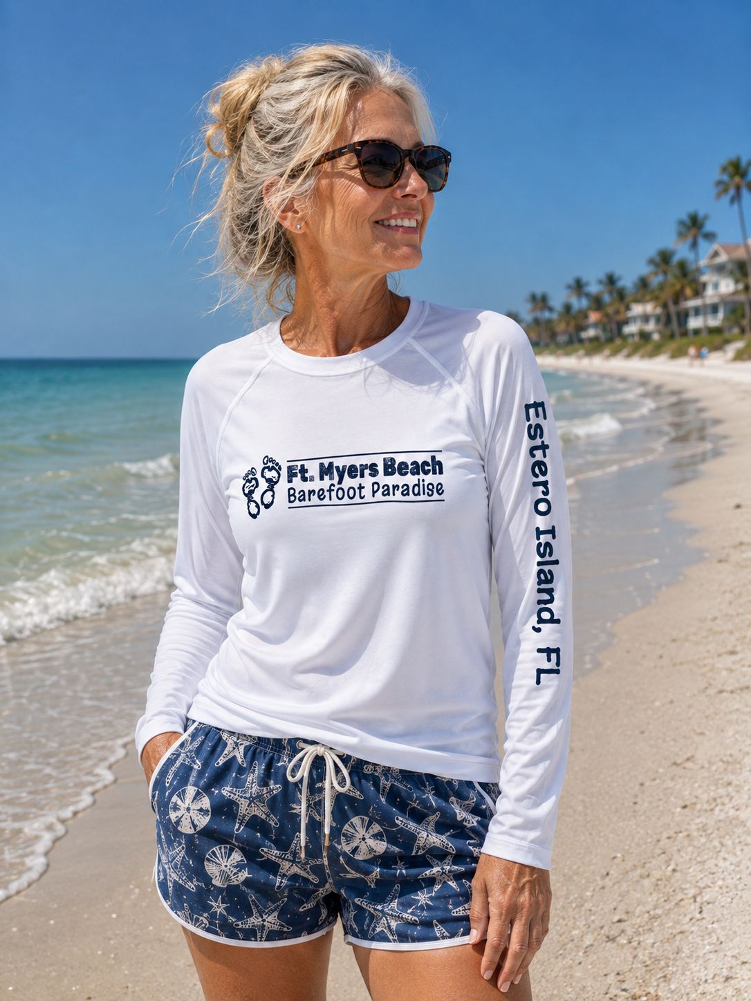 Rashguard Barefoot Paradise Ladies - White