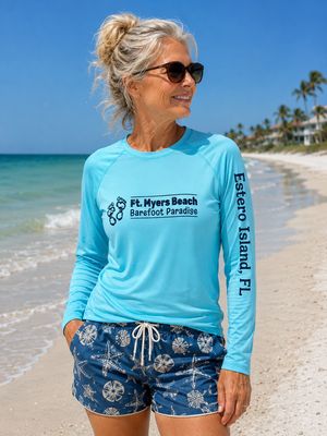 Rashguard Barefoot Paradise Ladies - Water Blue