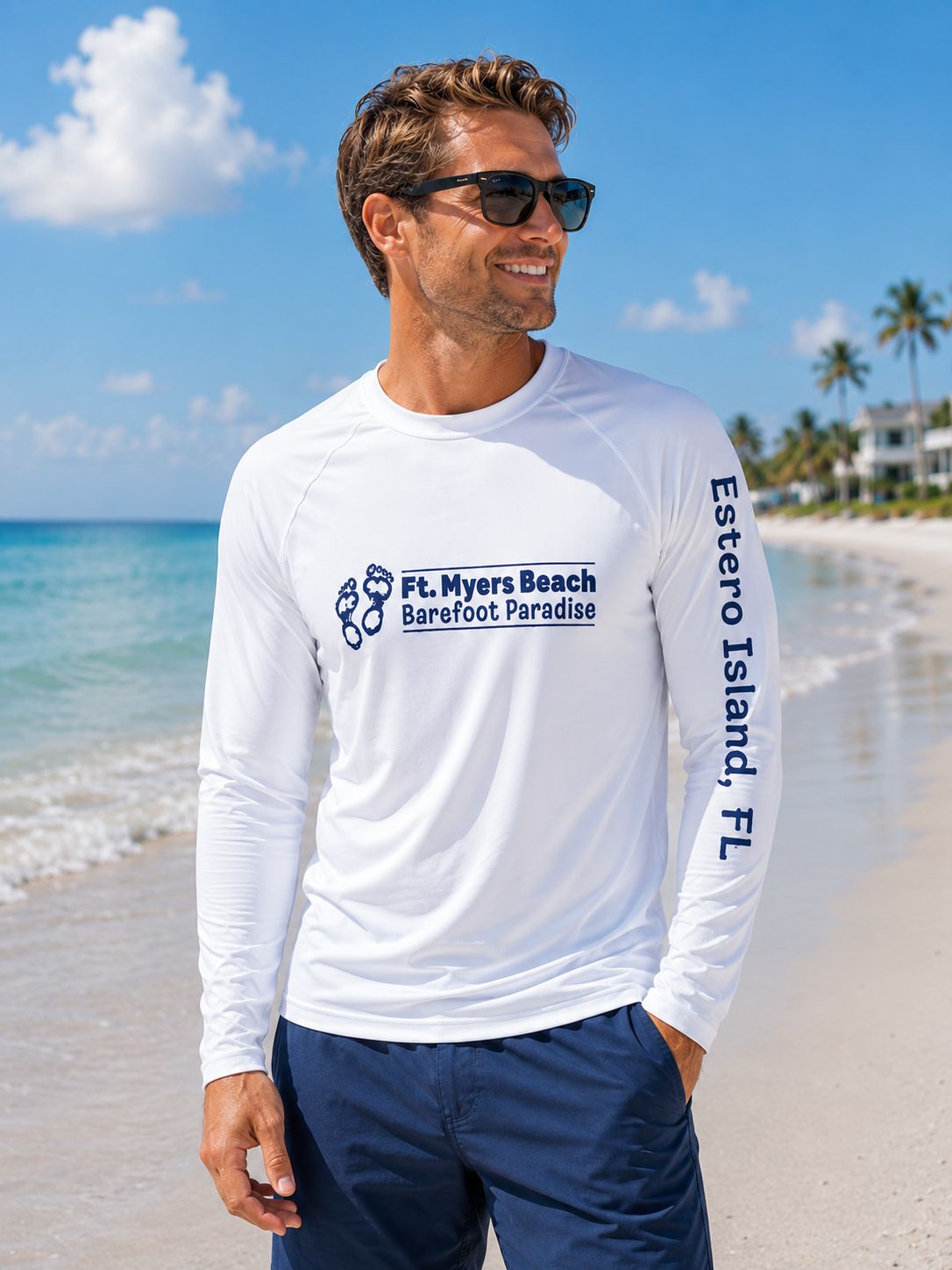 Rashguard Barefoot Paradise Unisex - White