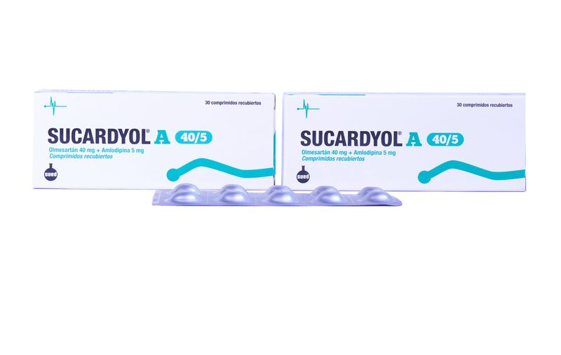 SUCARDYOL A 40 mg / 5 mg comprimidos recubiertos