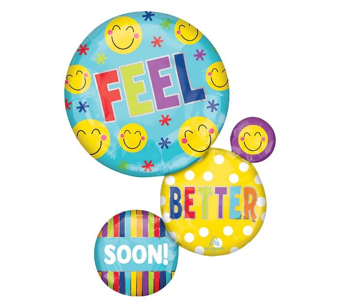 Feel Better Soon bubble stripes