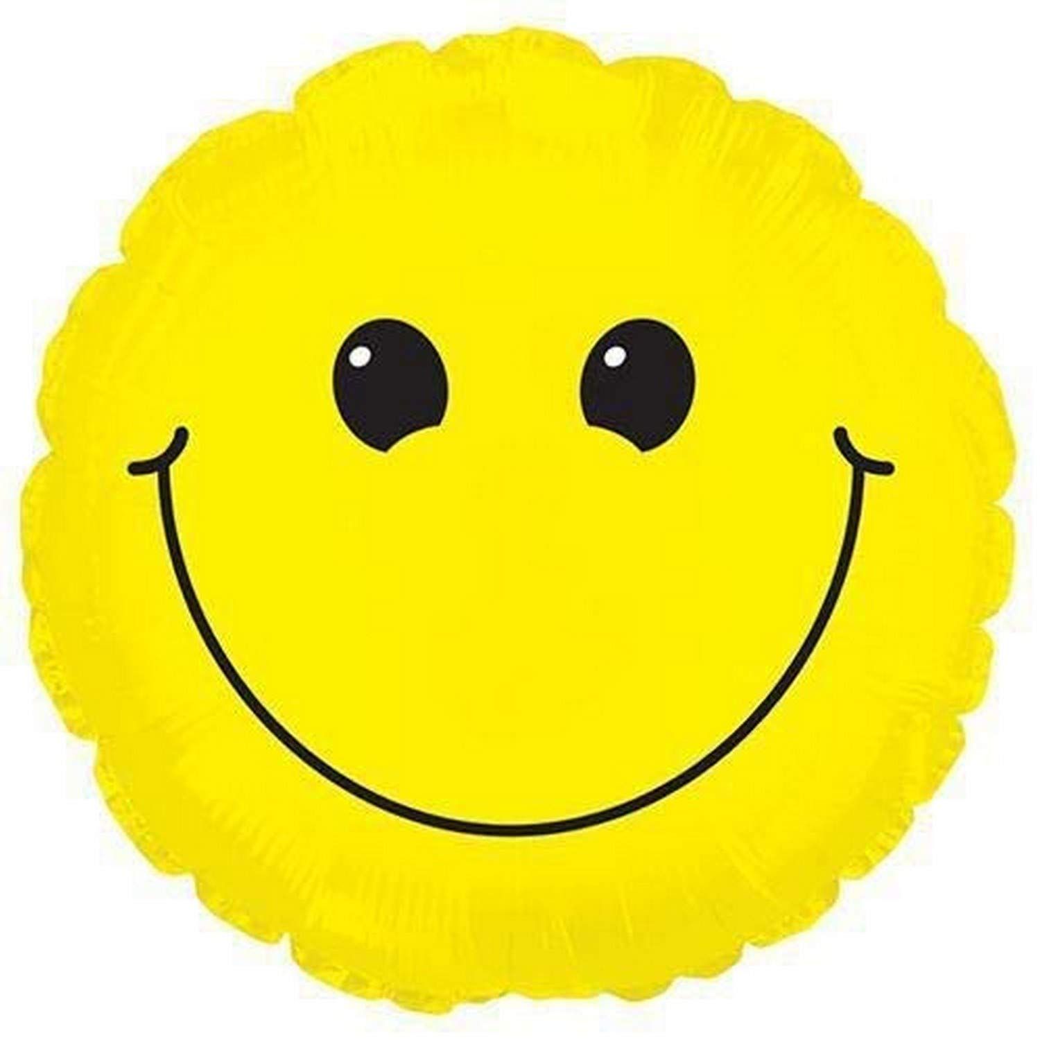 Smiley Face Foil Balloon - Bagged