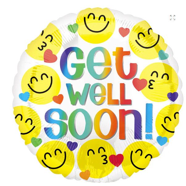 GWS 18&quot;*PKG*GET WELL EMOTI