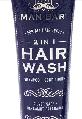 Man Bar 2 In 1 Hair Wash- Silver Sage &amp; Bergamot Fragrance