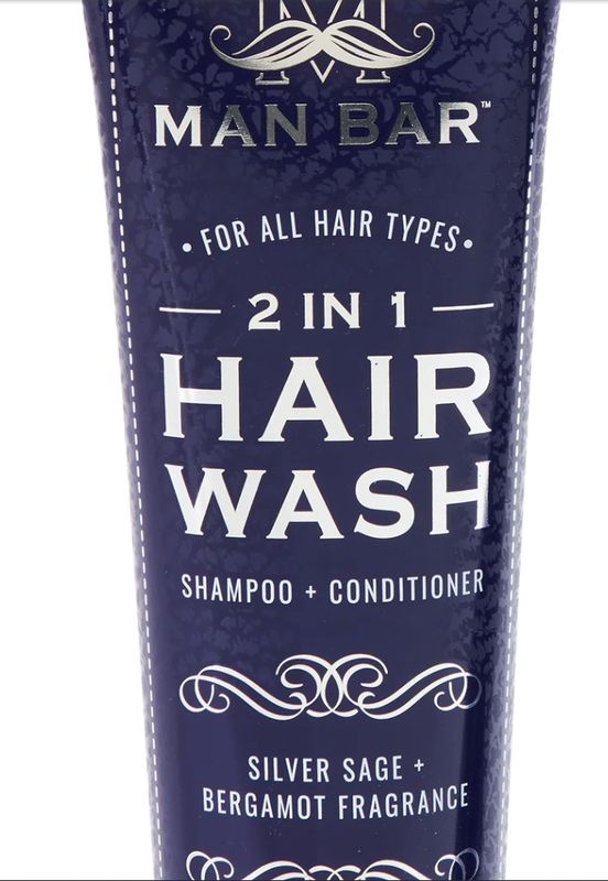 Man Bar 2 In 1 Hair Wash- Silver Sage &amp; Bergamot Fragrance