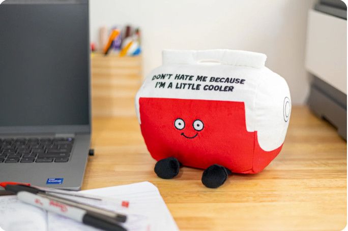 Funny Cooler Plushie, Perfect Gift for Friends, Family, Work
