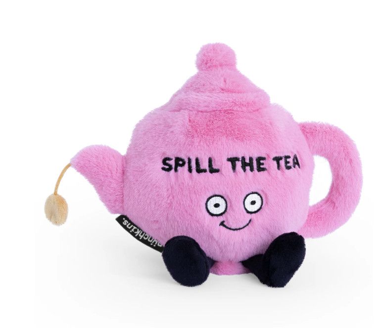 Spill The Tea Plushie Soft Cuddly Teapot Toy Funny Cute