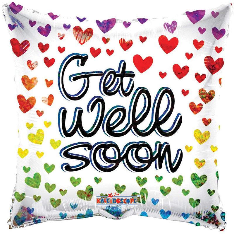 Get Well Hearts Foil Balloon