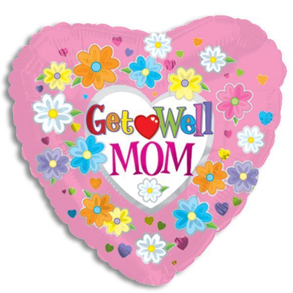 18&quot; Get Well Mom Balloon Bagged