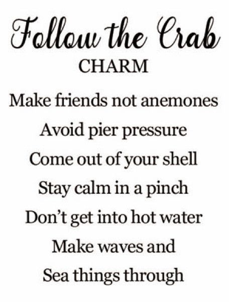 Follow the Crab charm