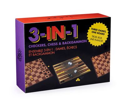 3 in 1 Travel Strategy and Skill board Games Set