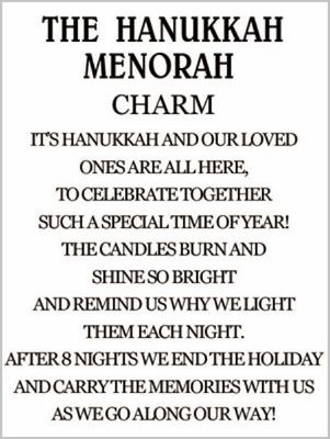MENORAH CHARM