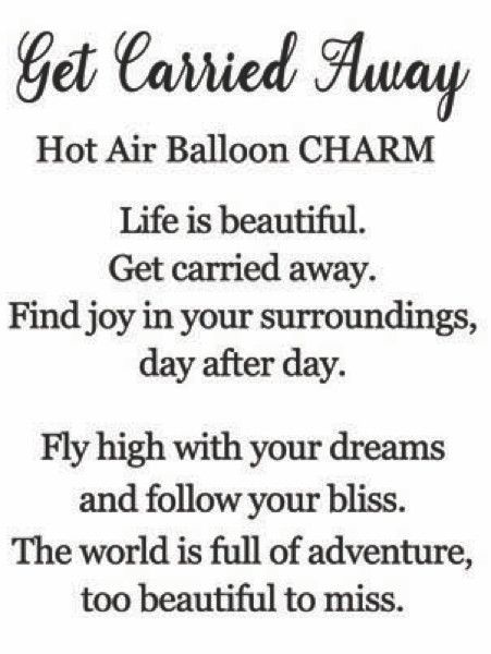 Get Carried Away charm