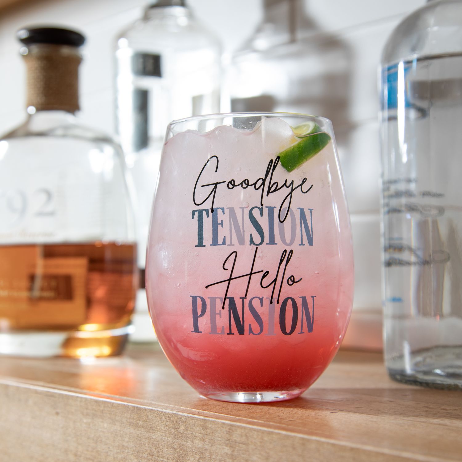 Retirement Stemless Glass, 17oz, Gift Box
