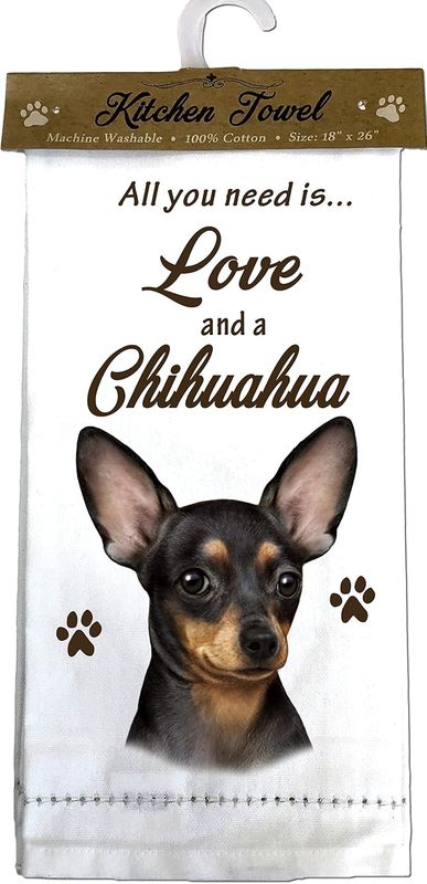 Black Chihuahua Kitchen Towel