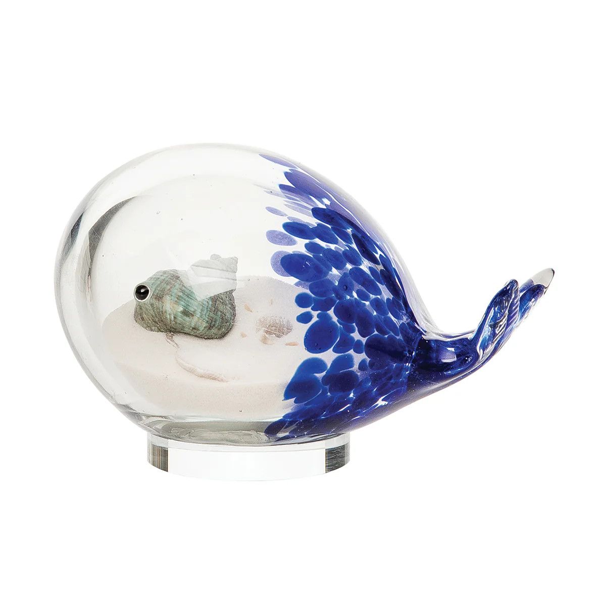 GLASS WHALE FIGURINE
