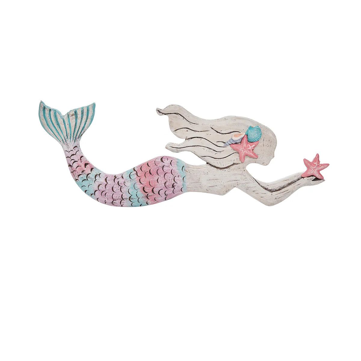 MERMAID WALL ART W/ SEA STAR