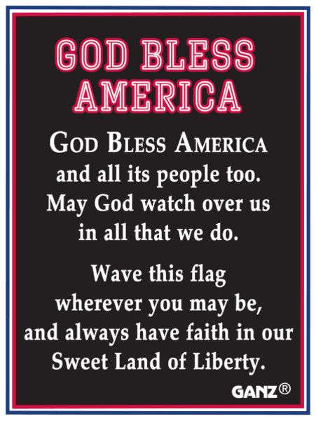 God Bless America - Swivel Flag Charm