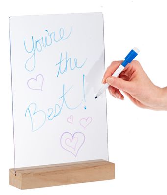 RSABLE LT UP NOTE BOARD,ACRYLI Reusable Light Up Note Board