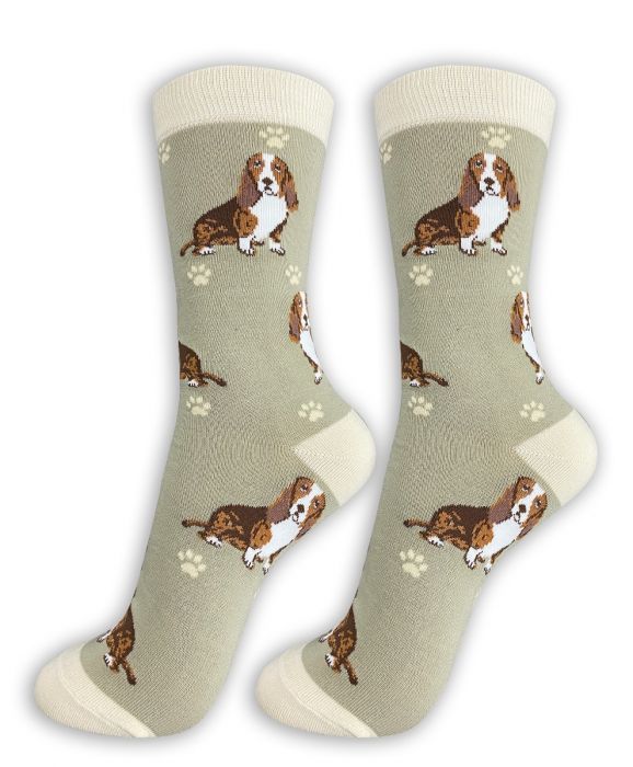 Basset Hound - Unisex - Fun Novelty Socks - Dog Socks | default - #800FB-2