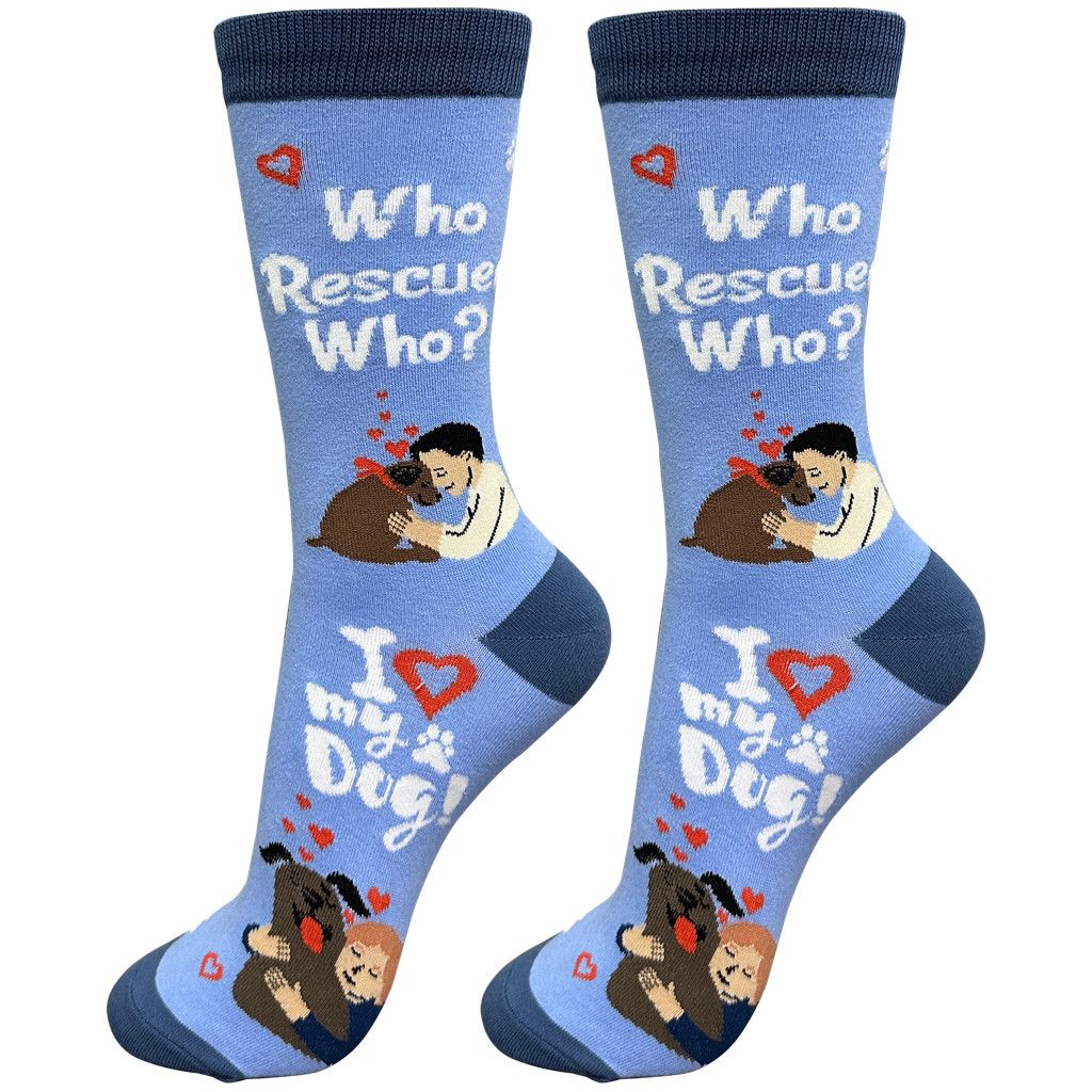 Who Rescued Who Dog socks